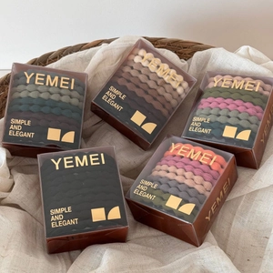 Elastic wavy hair ties set in clear gift boxes with versatile multi-color options