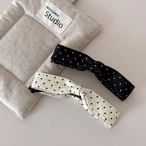 Large Polka Dot Bow Banana Hair Clip For Women High Horsetail Twist Clip Korean Fabric Plastic Hair Accessories Headwear