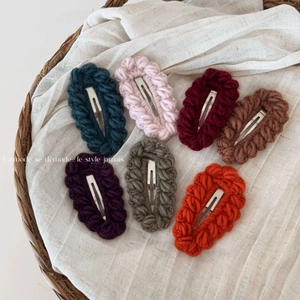 Fermagli per Capelli in Filato Fatto a Mano Uncinetto Carini Clip BB per Donne Bambini Accessori per lo Styling dei Capelli