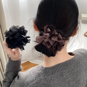Elegante Pinza Per Capelli A Fiore In Rete Per Donna Fermaglio Plissettato In Organza Fatto A Mano Accessori Per Capelli