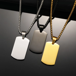 Stainless Steel Dog Tag Necklace For Men Women Openable Cremation Urn Pendant Memorial Jewelry Gift Steel Gold Black