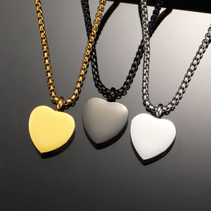 Stainless Steel Openable Heart Urn Necklace For Perfume Ashes Polished Cremation Memorial Pendant Jewelry For Men Women