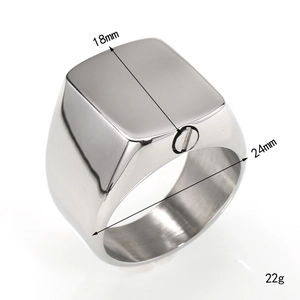 Anello urna in acciaio lucido per ceneri con design quadrato e chiusura a vite sicura