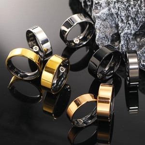 Titanium Steel Smart Ring Health Tracker Heart Rate Sleep Monitor Waterproof Fitness Tracking Wearable Technology Ring For Men Women