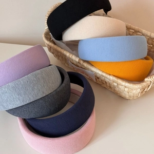 Cerchietti imbottiti spessi in vari colori con trama a maglia per donna