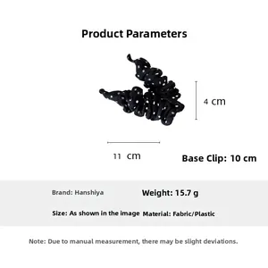 Banane-Clip mit Punktmuster Maße mit 11cm Länge und 4cm Höhe Details im Überblick