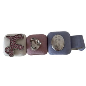 Barrette à cheveux avec strass roses, cristal en forme de cœur et médaille inspirante