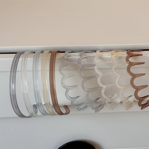 Lot de serre-têtes antidérapants aux couleurs gelée translucides avec dents ondulées