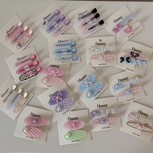 Lot de barrettes à cheveux mignonnes à fleurs roses et bleues pour filles