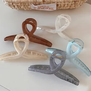Grande Pinza per Capelli in Resina Stile Coreano Color Gelatina Torsione Incrociata Pinza a Squalo Moda Antiscivolo Accessori per Capelli Donna