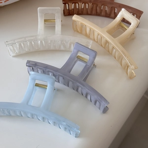 Minimalist jelly translucent large shark hair clips set in five elegant colors