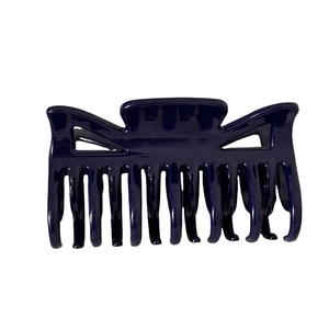 Classic deep blue glossy shark hair claw clip for elegant women hairstyles