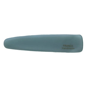 Elegant French handmade acetate hair clip in matte light blue gray for minimalist style