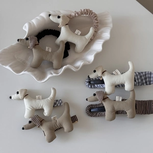 Simpatica Molletta per Capelli in Tessuto Bassotto Dolce Elastico per Capelli a Quadretti Coreano per Donna Accessori per Capelli in Peluche a Forma di Animale Regalo Fatto a Mano