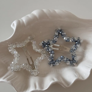 Ensemble de barrettes à cheveux luxueuses en cristal en forme d'étoile pour femmes