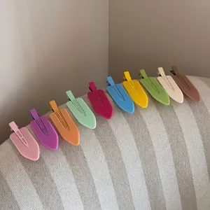 Sweet Candy Color Traceless Hair Clips For Women Korean Style Macaron Matte Hairpins For Makeup Styling Hair Accessories