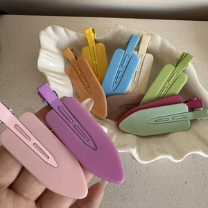 Colorful macaron matte no-crease hair clips for makeup styling and daily wear accessories