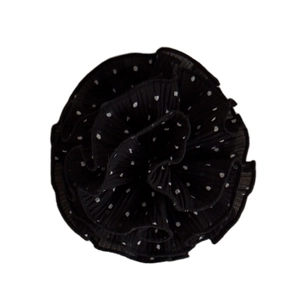 Elegant French style black polka dot chiffon flower hair claw clip hair accessories