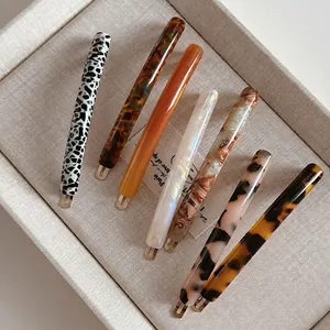 Fermagli per Capelli Lunghi in Acetato Stile Francese Motivo Tartarugato Leopardo Marmo Eleganti Forcine per Capelli Donna Accessori Retro