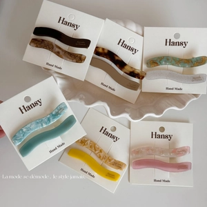 Pinces à Cheveux Vagues en Acétate Motif Marbre Fait à la Main Doux Pinces Crocodiles Femmes Élégant Accessoires de Coiffure