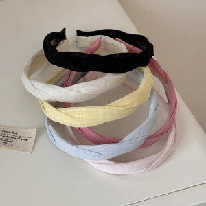 Lot de serre-têtes tressés de style français en tissu torsadé aux sept couleurs douces