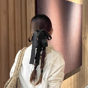 Pince à Cheveux de Style Coréen avec Nœud Noir et Ruban Élégante Grande Barrette Requin en Satin Accessoires de Cheveux pour Femmes