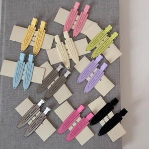 Set of 20 colorful metal duckbill hair clips in 10 assorted matte and glossy shades