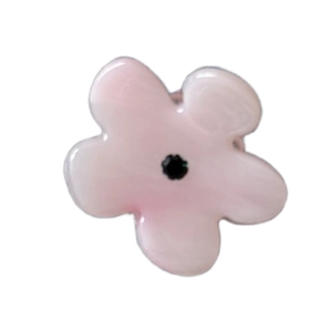 Pink translucent flower hair claw clip with crystal center for women and girls