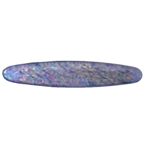 Sparkling purple shell sequins oval hair clip with elegant iridescent metallic finish