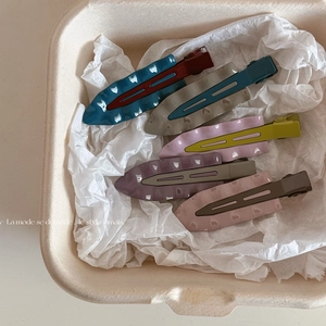 Élégantes Pinces à Cheveux Style Coréen en Alliage Vague Sans Trace pour Femmes Filles Pinces Bec de Canard en Résine Accessoires de Cheveux