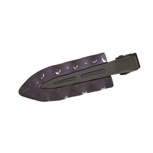 Pince à cheveux ondulée motif marbre violet avec base en métal pour femmes