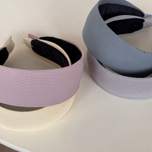 Set di cerchietti francesi Morandi in tessuto lavanda, avorio, blu nebbia e grigio