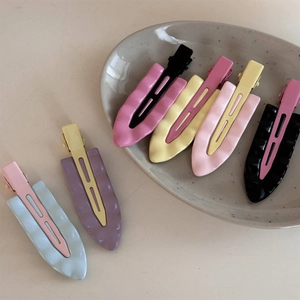 Pastellfarbenes Wellen-Haarklammer-Set in Macaron-Farben, minimalistisches Haar-Accessoire