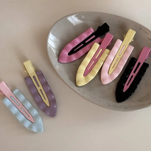 Sechser-Set Wellen-Haarklammern aus Metall in Pastellfarben für Pony und Styling