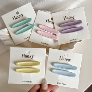 Dolci Fermagli per Capelli in Lega Colore Macaron Clip a Frangia Ovali Finitura Opaca Clip Laterali per Donna Ragazza Accessori per Capelli