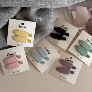 Cute Korean style non-marking duckbill hair clips in six pastel colors for girls
