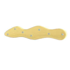 Barrette à cheveux jaune ondulée avec pois bleus pour accessoires femme