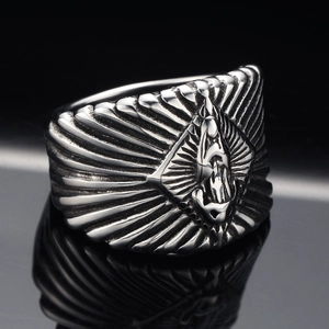 Bague chevalière vintage en acier inoxydable avec portrait de la Vierge Marie argentée