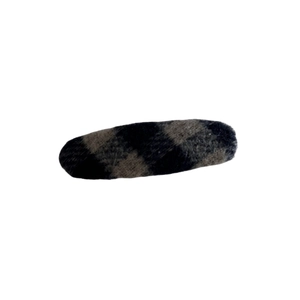 Barrette à cheveux rétro à carreaux bleu marine pour automne et hiver