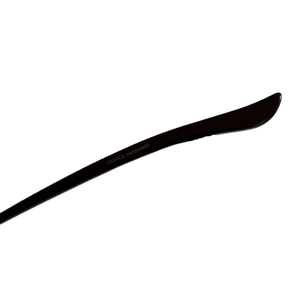 Eleganter dicker schwarzer Acetathaarstab mit France Handmade Gravur im Minimal-Stil