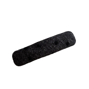 Tête de remplacement de serpillière en microfibre gris foncé avec texture fibreuse dense
