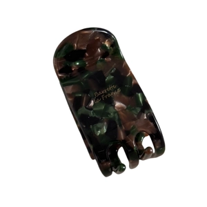 Elegant tortoiseshell acetate hair claw clip with gold Barrette La France logo