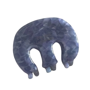 French acetate shark hair claw clip in purple marble pattern for women's hairstyle