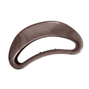 Elegant marble pattern ripple hair claw clip with brown glossy finish for women