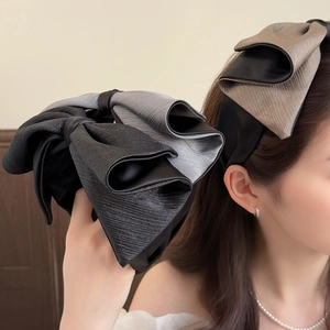 Serre-tête Large Nœud pour Femmes Élégant Bandeau en Tissu Style Coréen Doux Accessoires de Cheveux pour Quotidien Maison Fête