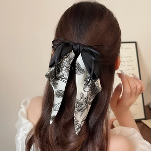 Elegante fermaglio per capelli con fiocco in stile cinese per acconciatura semi-raccolta
