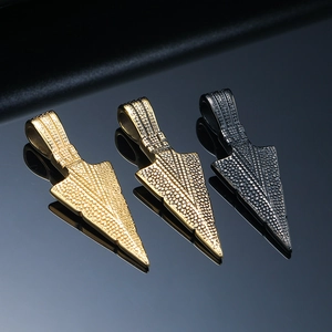 Viking Arrowhead Pendant Necklace Stainless Steel Vintage Nordic Spearhead Charm For Men Women Punk Jewelry