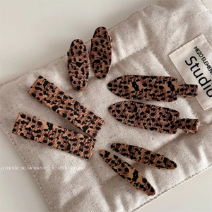 Vintage Leopard Print Hair Clip Korean Fashion Duckbill Clip For Women High-end Sense Acetate Bangs Clip Hair Accessories