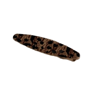 Classic leopard print acetate hair clip with trendy animal pattern for women