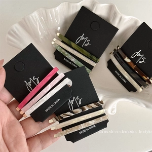 Acetate Alloy Bobby Pins Simple Hair Clips Women Elegant Marble Texture Side Clips Minimalist Hair Accessories Hairpins